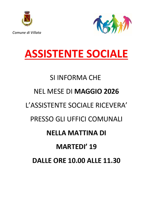 Assistente sociale - Sportello mese di maggio
